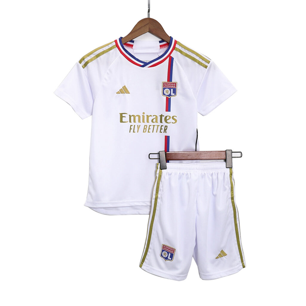 Kid’s Olympique Lyonnais Home Shirt & Shorts Set 2023/24